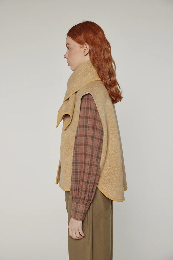 Wool scarf vest