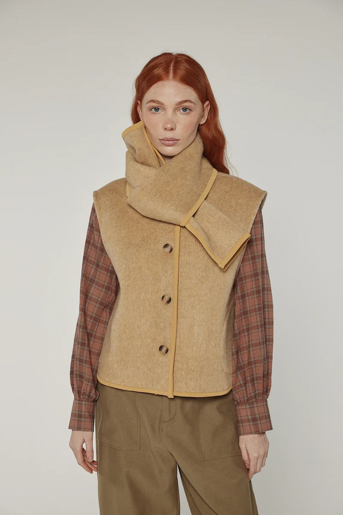 Wool scarf vest