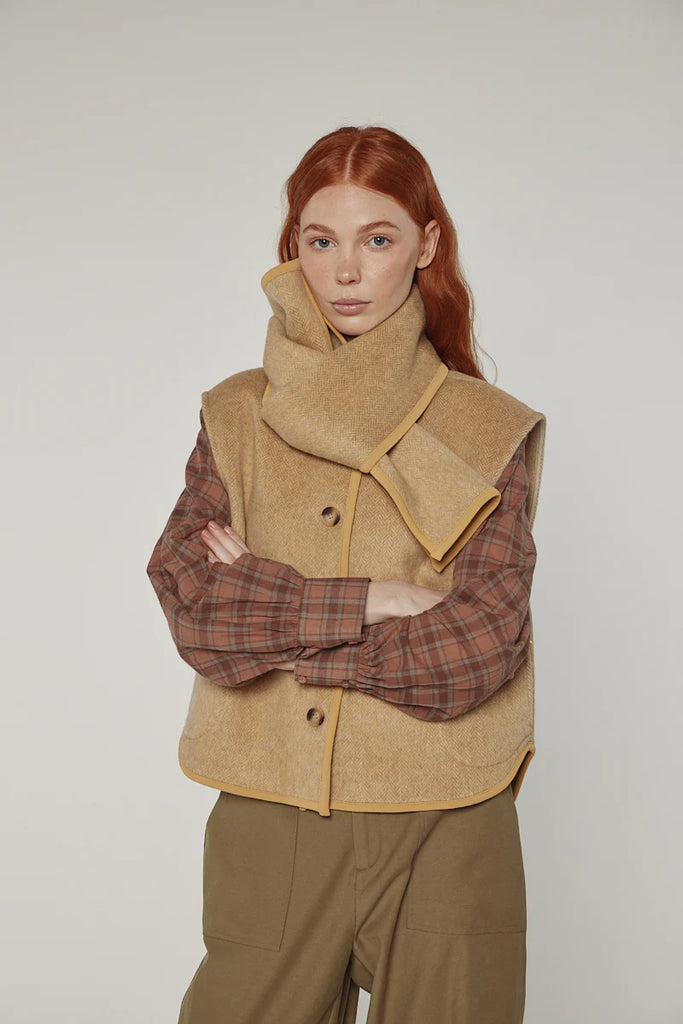 Wool scarf vest