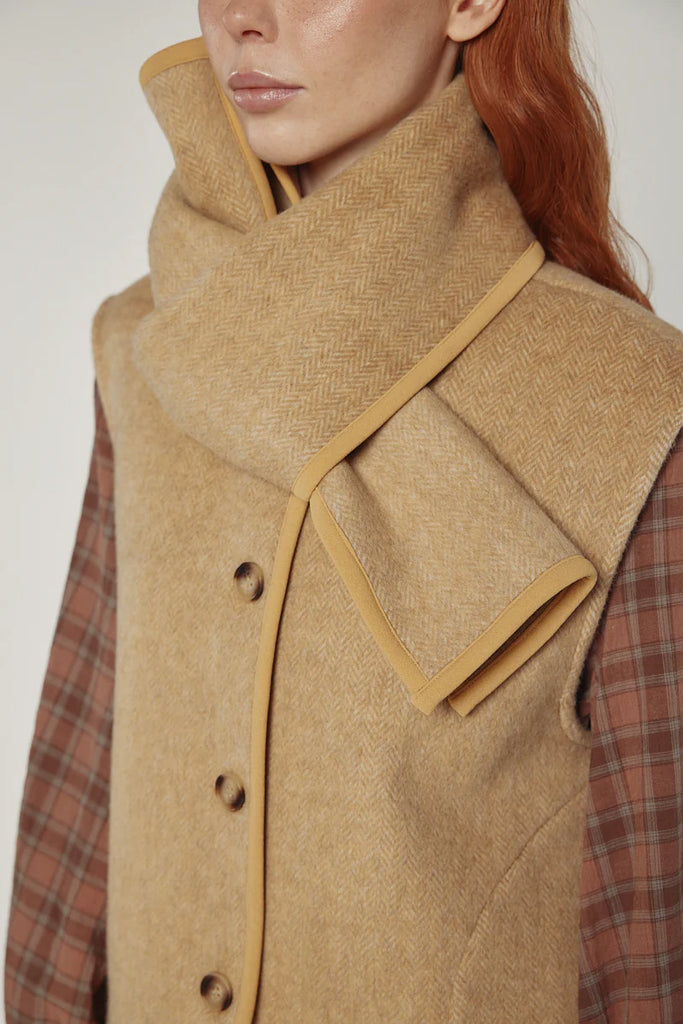 Wool scarf vest