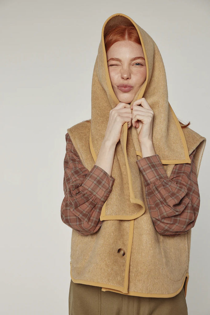 Wool scarf vest