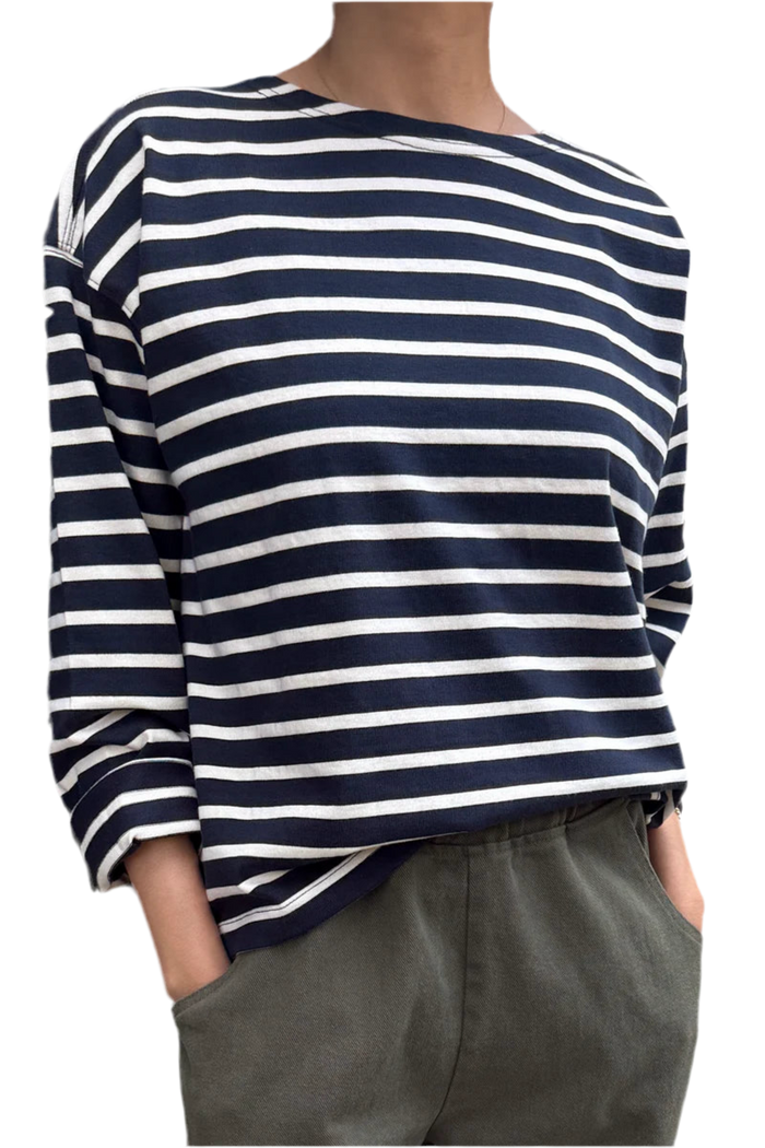 Sailor top in navy/white stripe