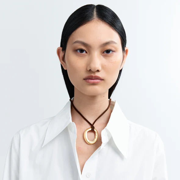 MINI NECKLACE - Gold/Brown