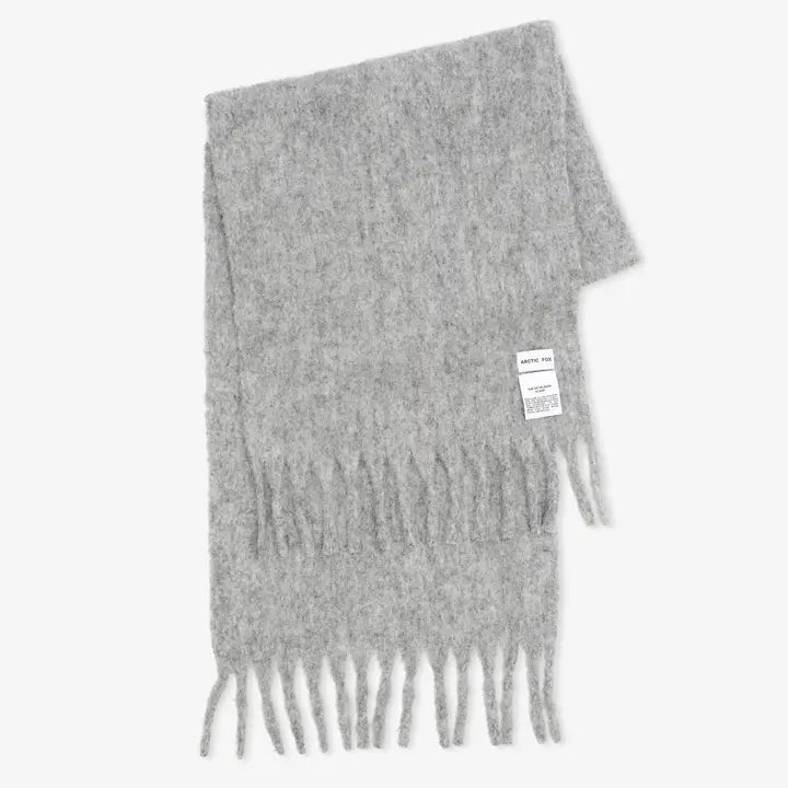 The Reykjavik Merino Wool Scarf in Grey