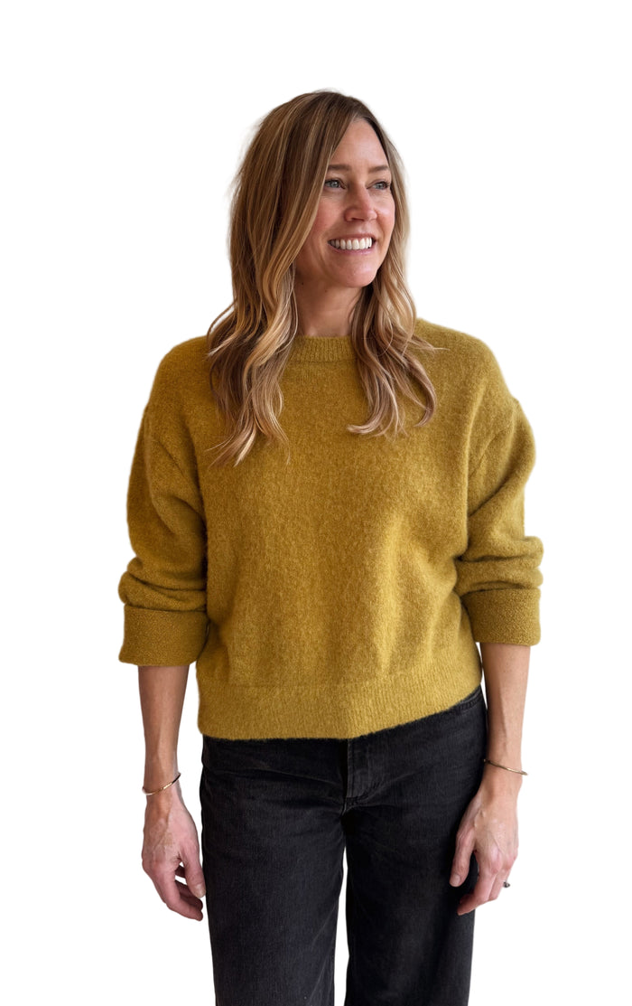 Finn Mohair Sweater in Bistro Yellow
