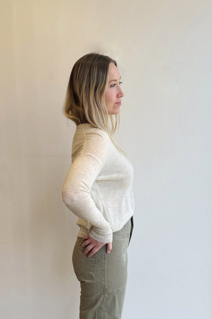 Light grey cashmere pullover