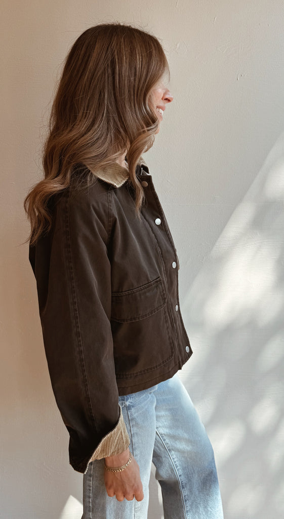 Washed black DIXON barn jacket