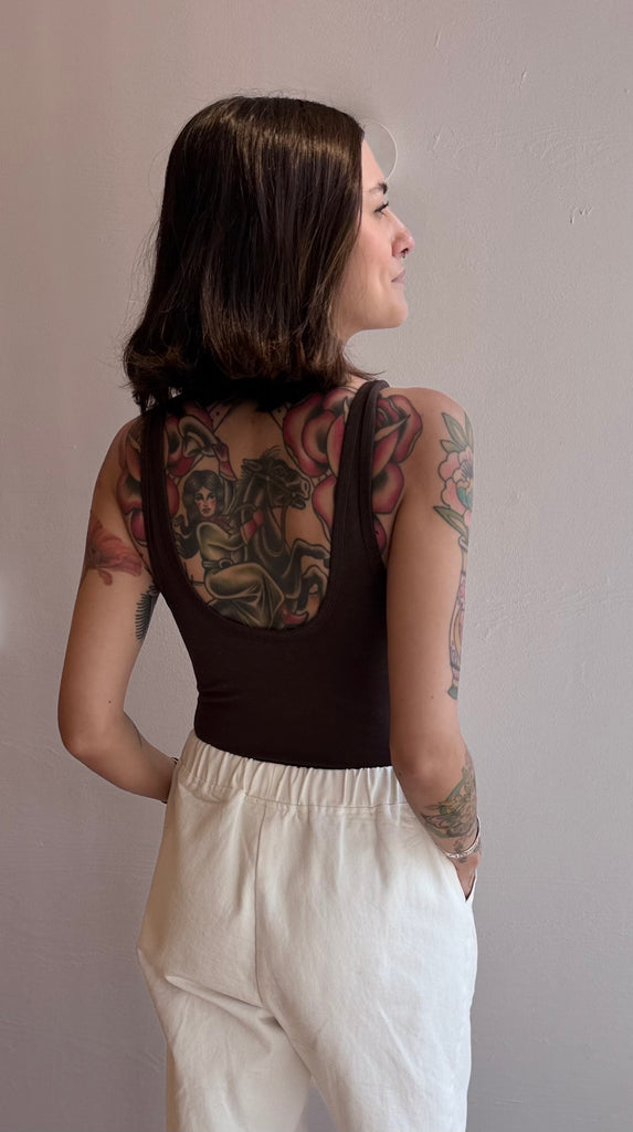 Bodysuit in Coffee Bean