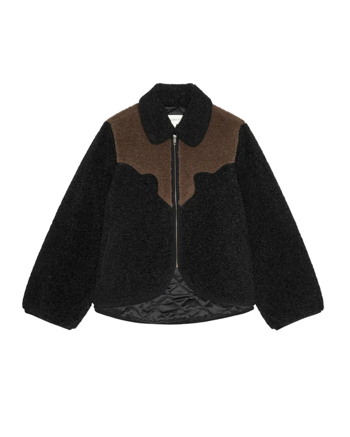 Reversible Western Yoke Pasture Jacket in Black|Brown