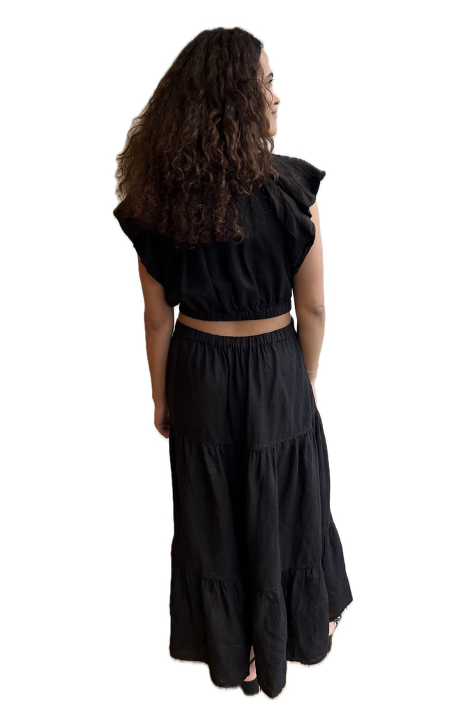 Black cut-out GINGER maxi dress