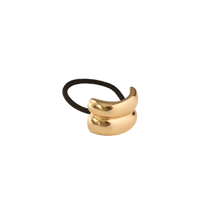 Double Arch Metal Hair Tie in Gold