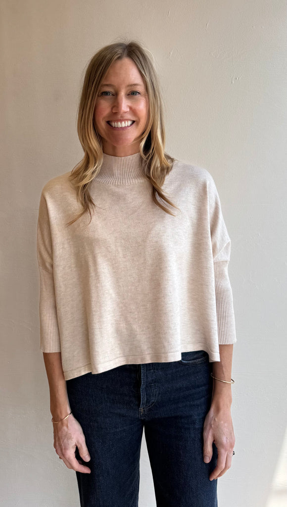 Cream Lightweight Ezra Sweater