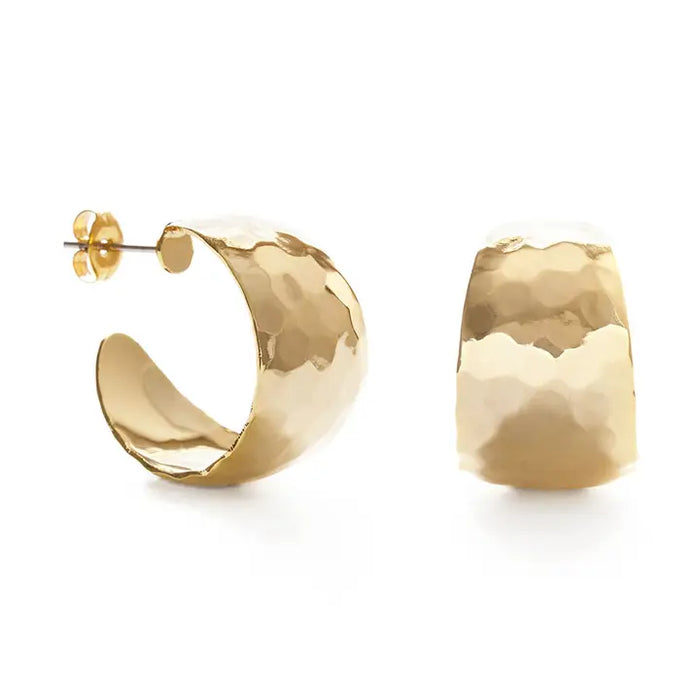 Hammered Vintage Style Hoops