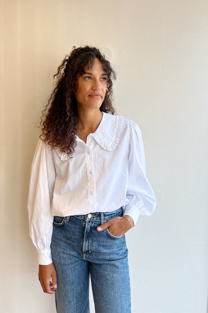 Daniella Button Down in White