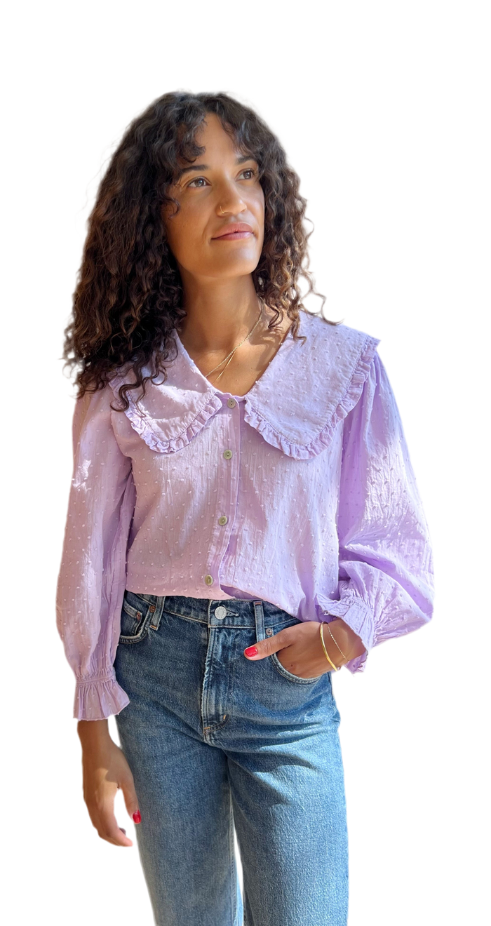 Chiara Button Down in Lavender