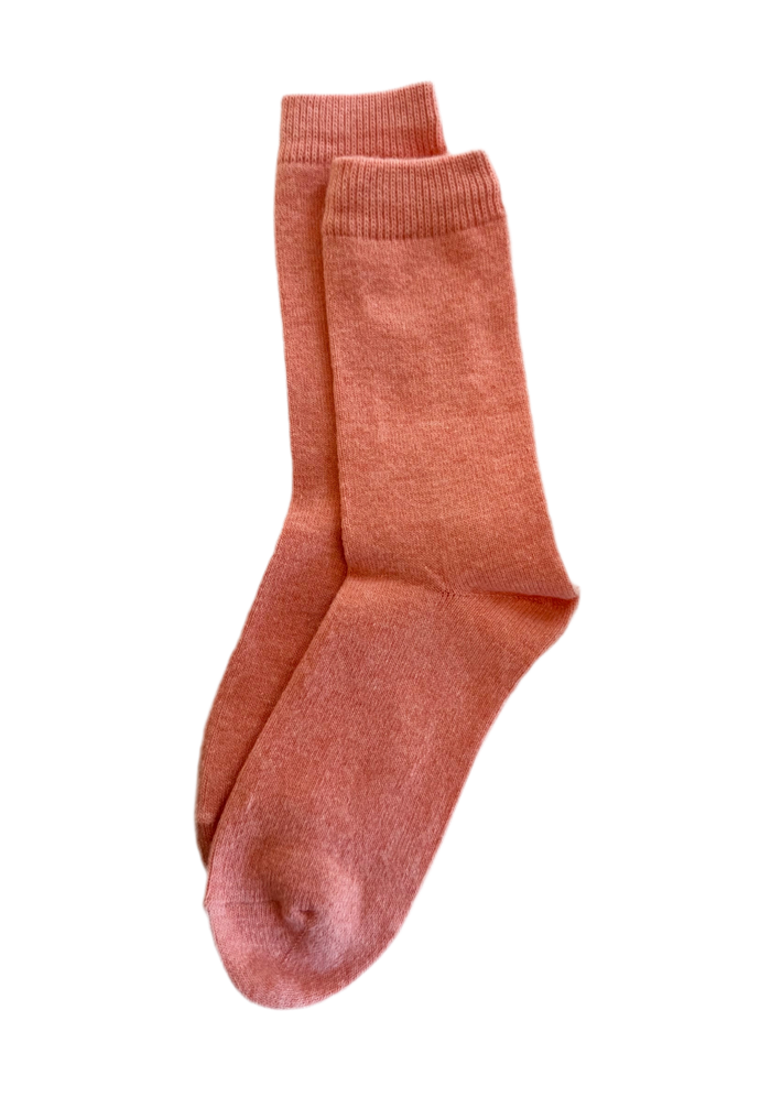 Cashmere CLOUD socks in salmon