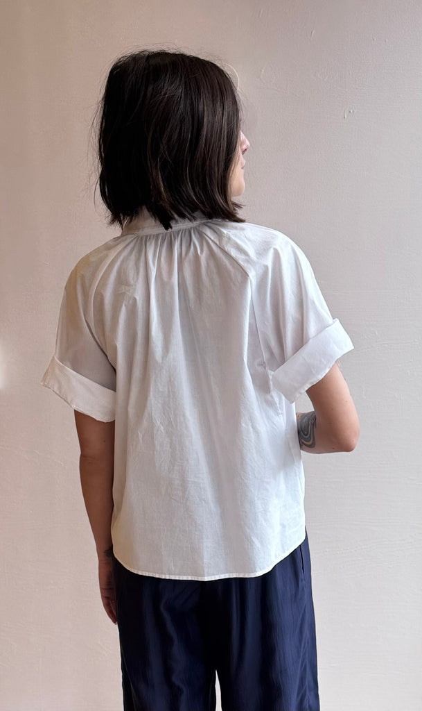 Halle Shirt in Spanish Voile - White