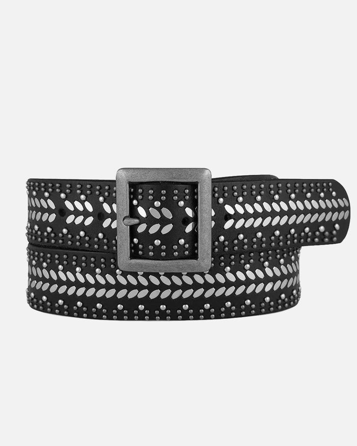 Black studded Ezra mix-metal belt