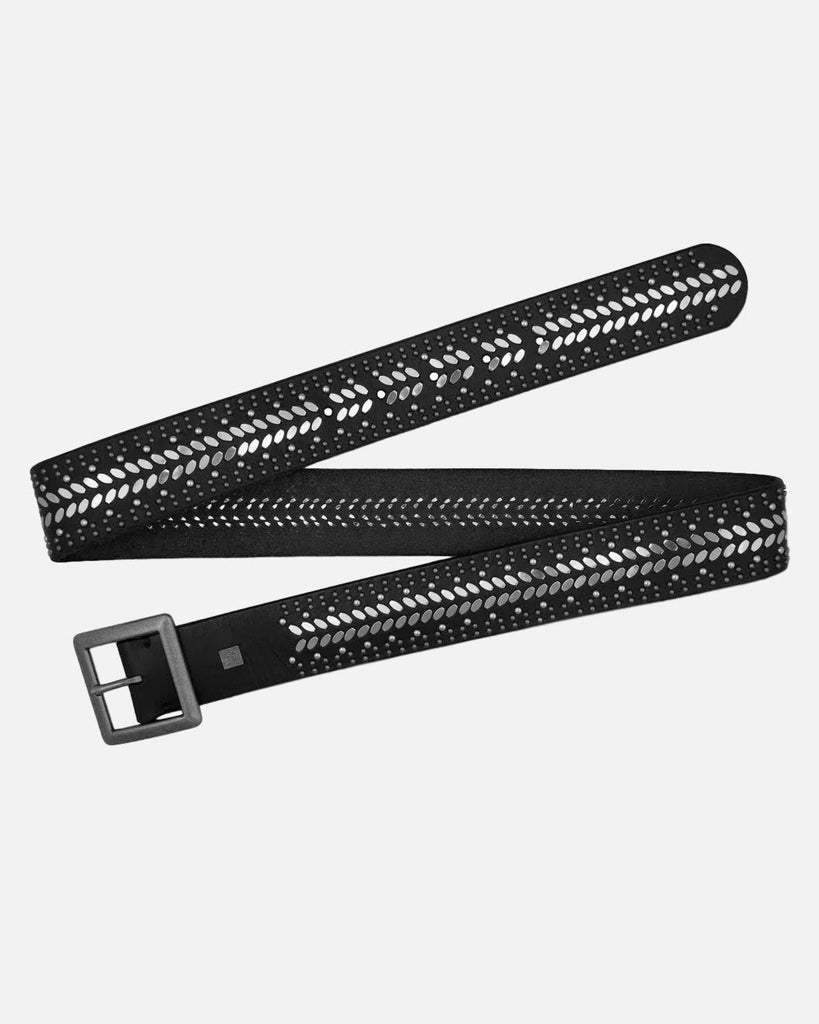 Black studded Ezra mix-metal belt