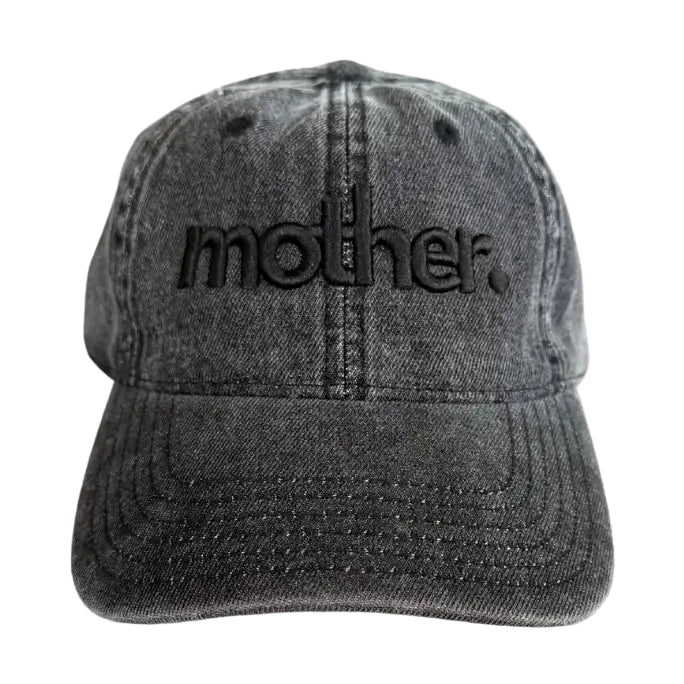 Mother- Strong As A Mother® Embroidered Dad Hat - Black Denim