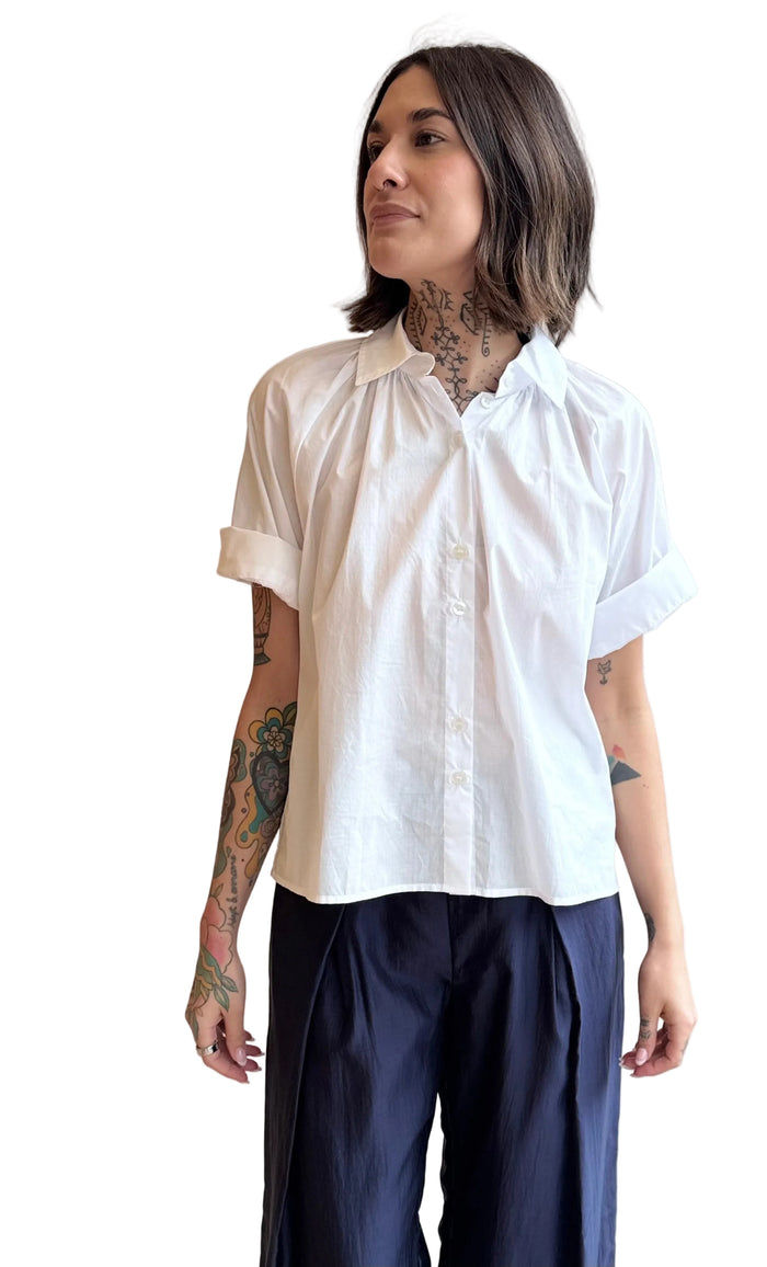 Halle Shirt in Spanish Voile - White