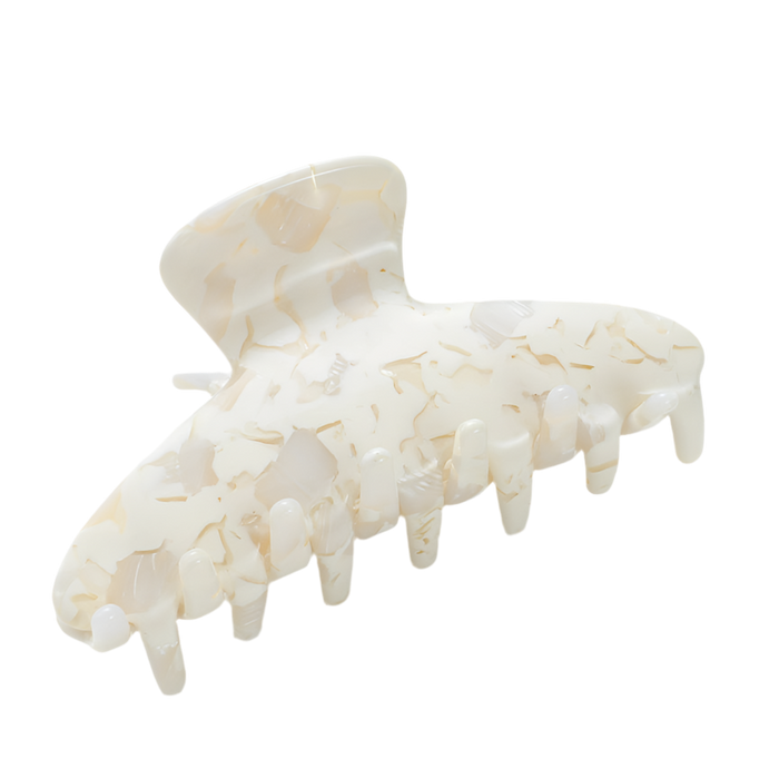 Snowfall cream pattern assorted hair claws