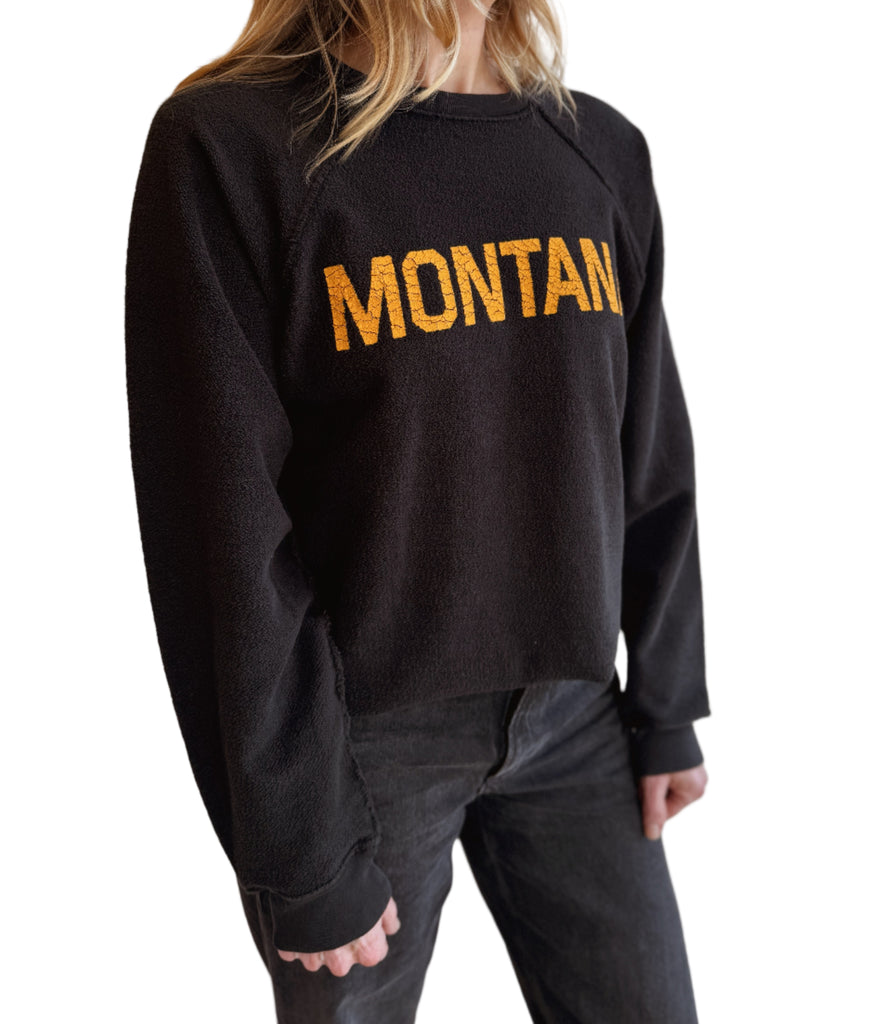 Montana printed inside-out sweatshirt