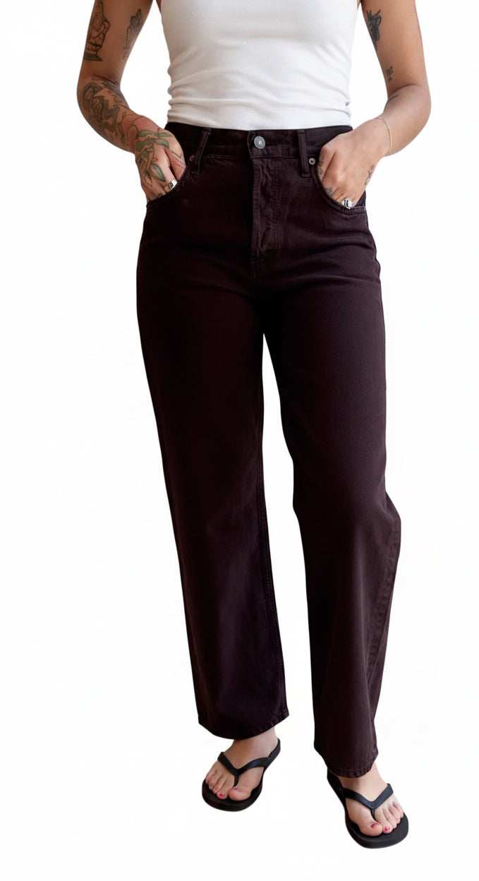 Ren High Rise Wide Leg in Sloe Berry