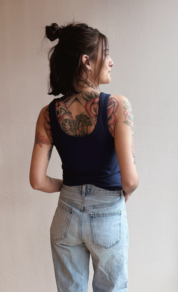Sporty Tank in Deep Indigo