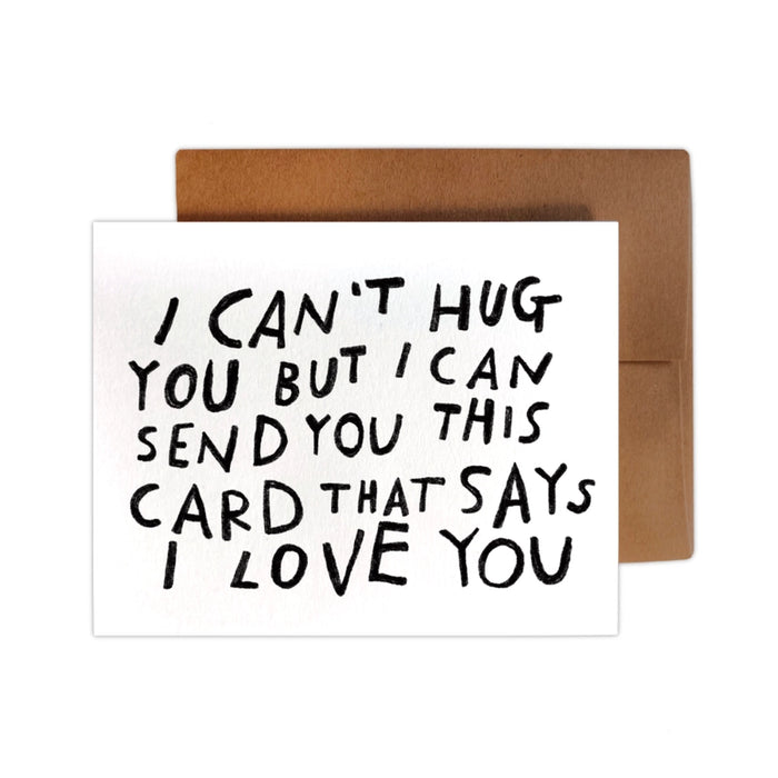 Can't Hug You Greeting Card