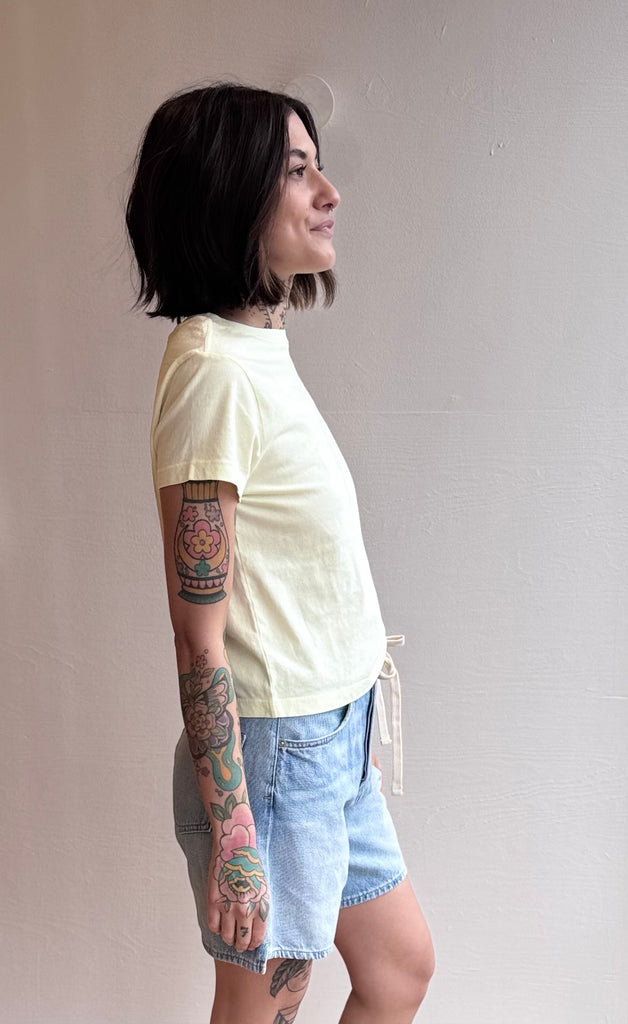 Adine Shrunken Tee in Lemon Drop