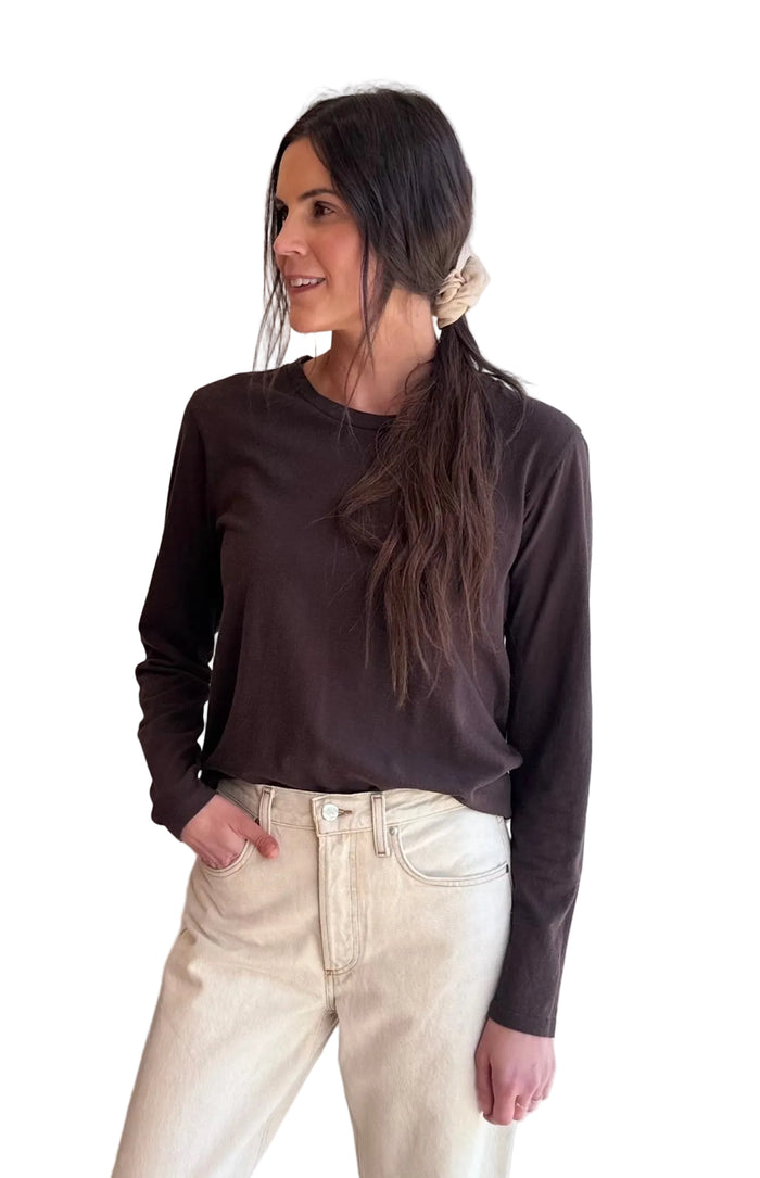 Encanto Long Sleeve Tee in Coffee Bean