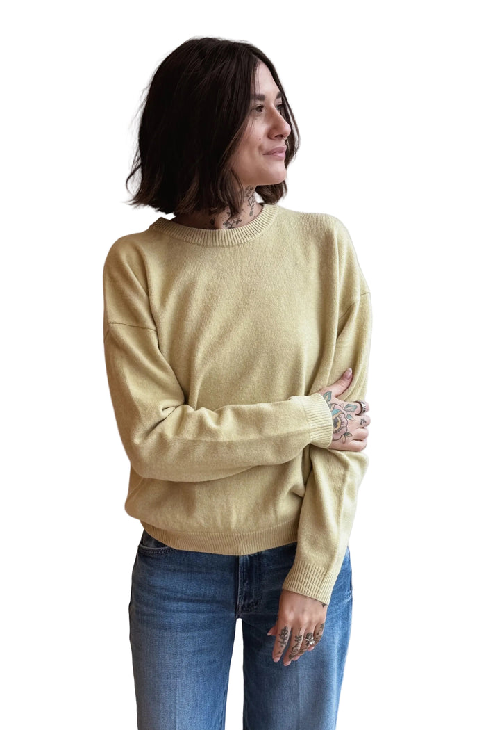 The Lani Sweater in Butter Yellow