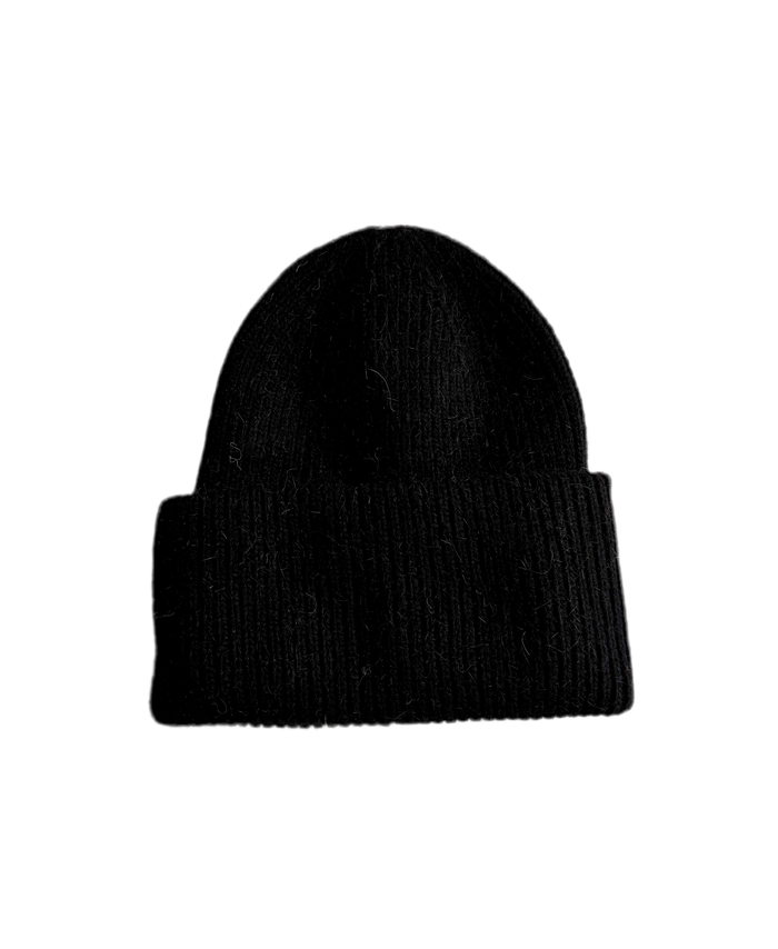 Angora SERENA beanie in black