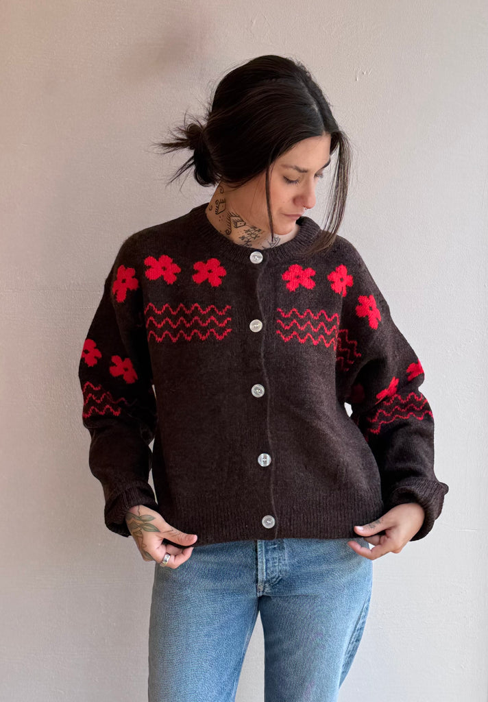 Ada knit floral cardigan
