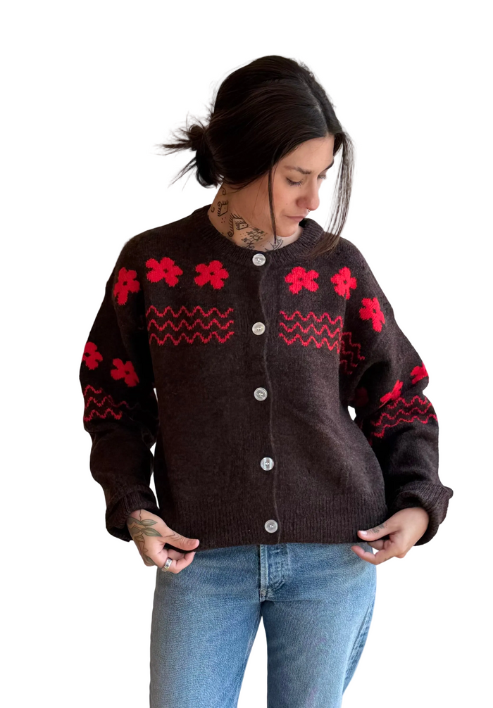 Ada knit floral cardigan