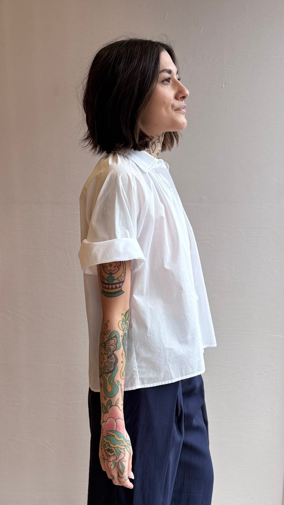 Halle Shirt in Spanish Voile - White