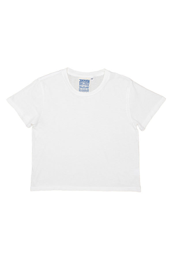 Ojai Cropped Tee in Washed White