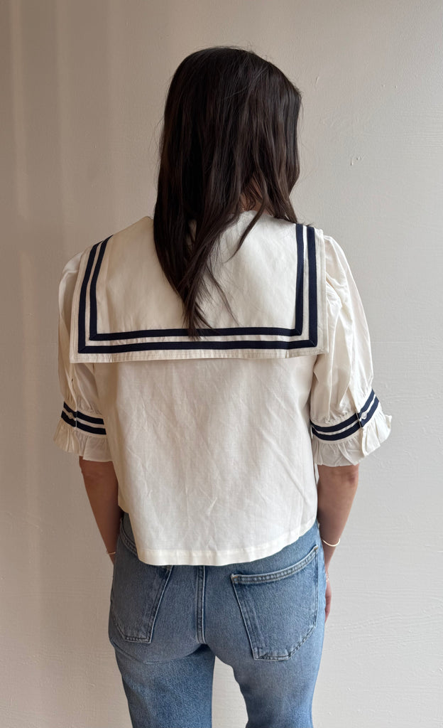 Stripes Blouse in Off White