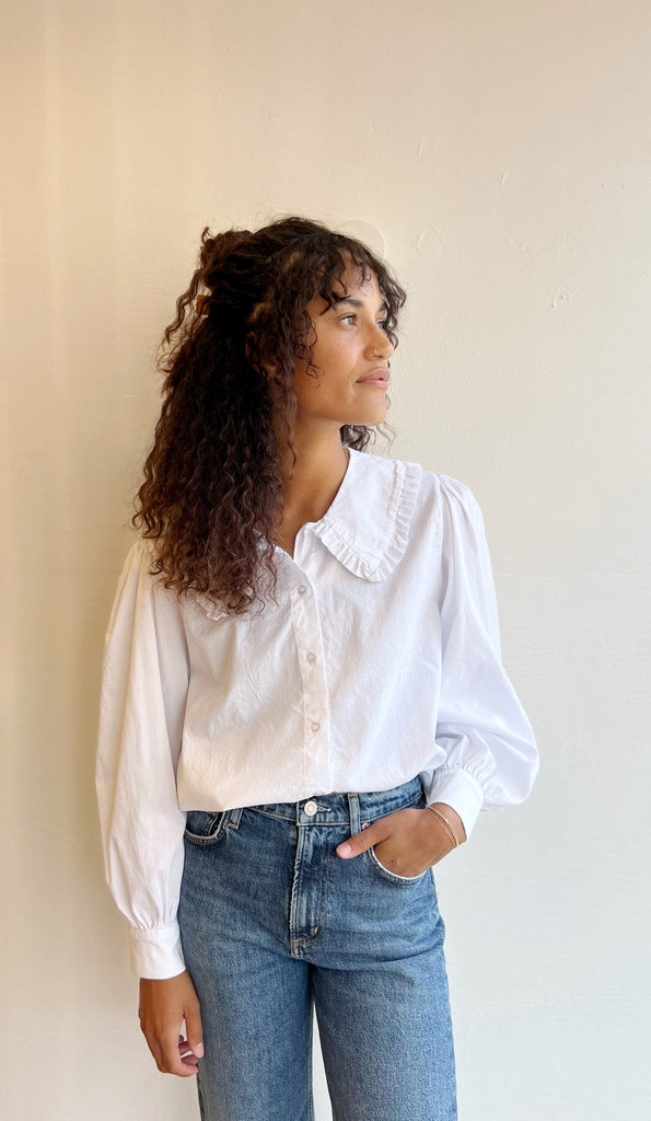 Daniella Button Down in White