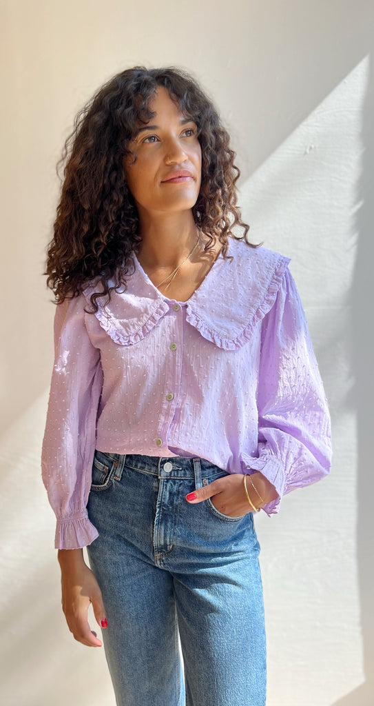 Chiara Button Down in Lavender