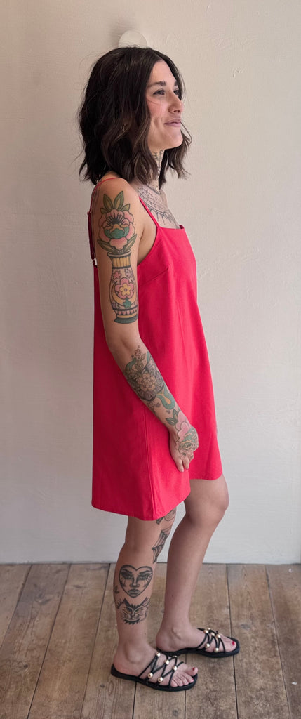 Cotton Margo dress in red