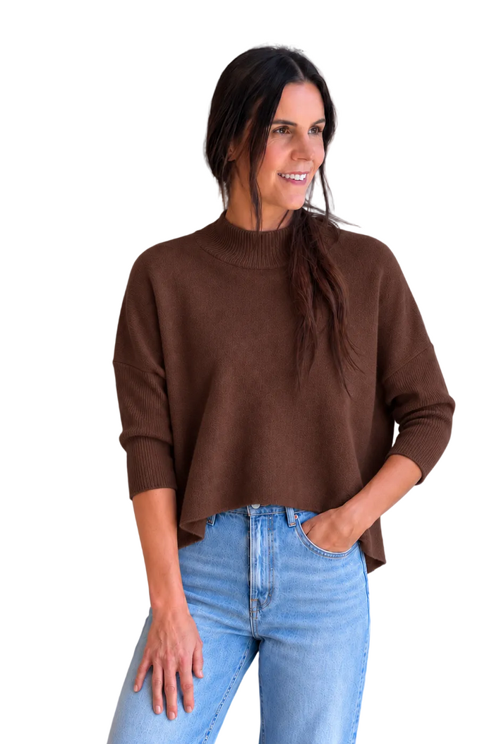 Brown Lightweight Ezra Sweater