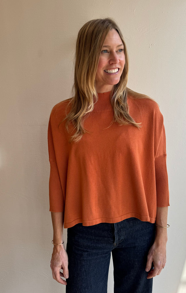 Rust Lightweight Ezra Sweater