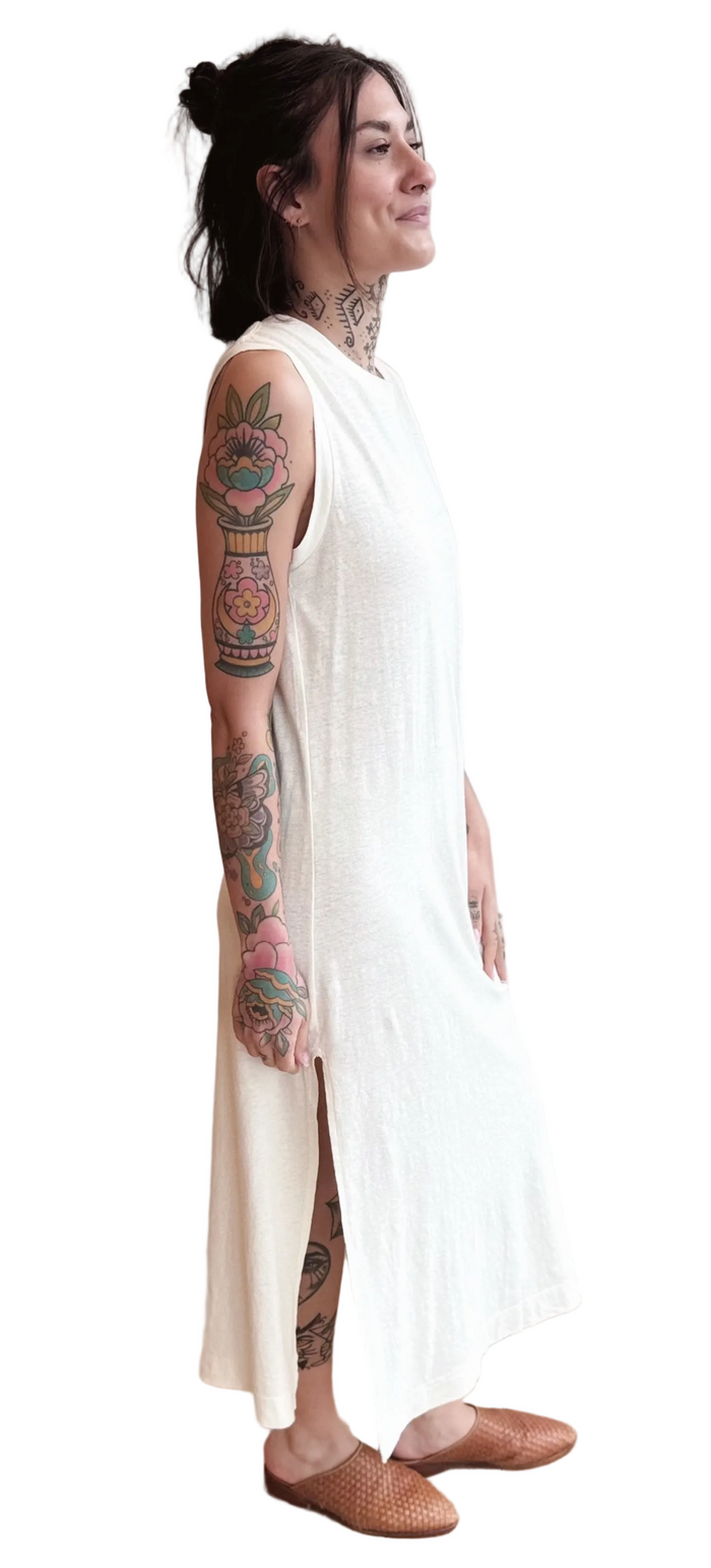 Hermosa Dress - Washed White