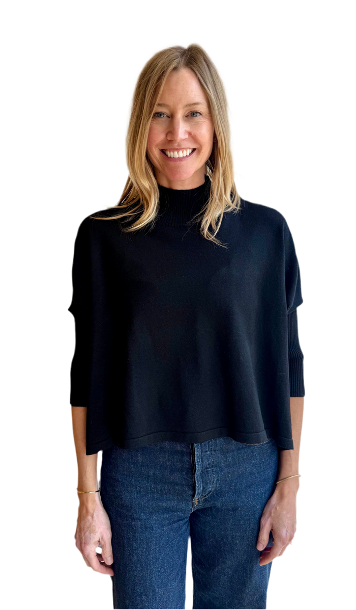 Black Lightweight Ezra Sweater