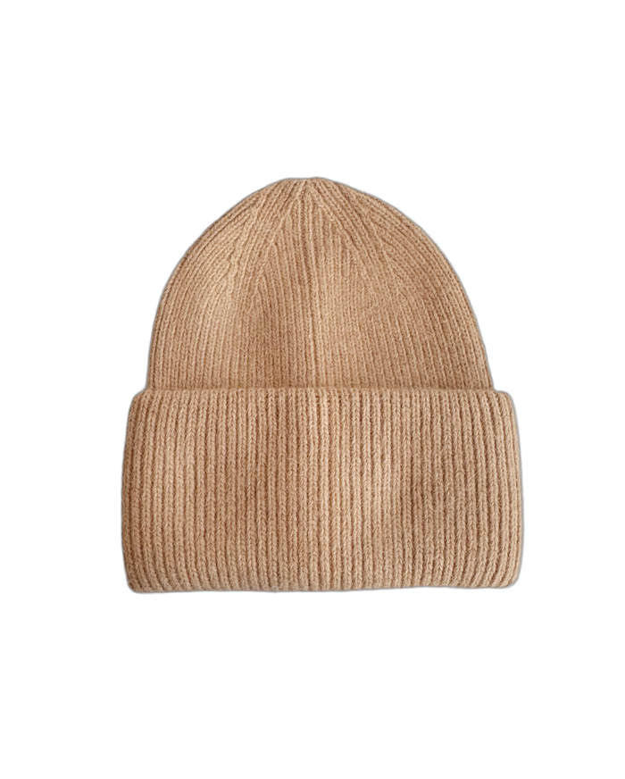 Angora SERENA beanie in camel