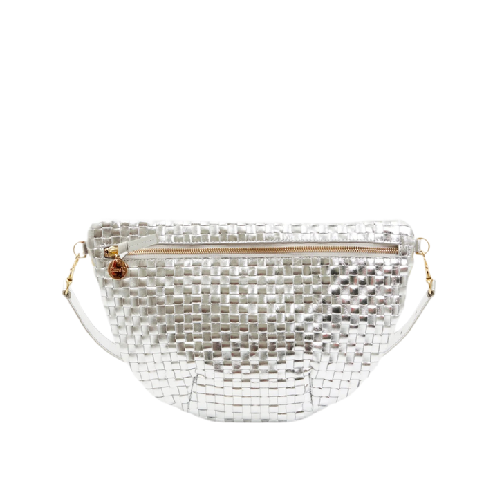 Grande Fanny Specchio Woven Checker Silver