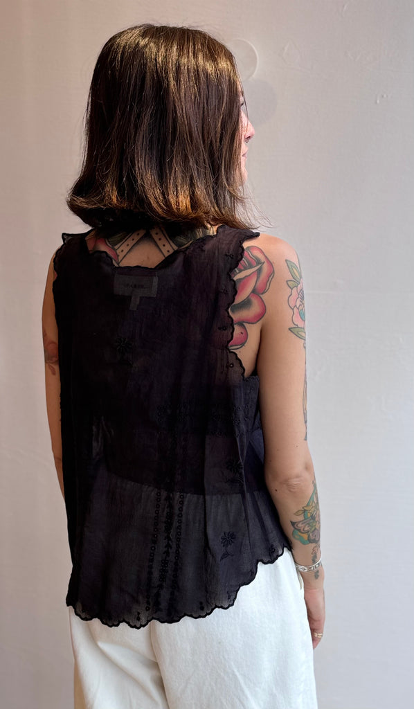 The Scalloped Eyelet Tank