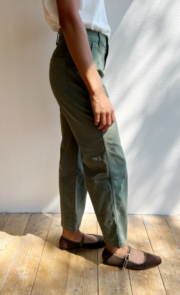 Vintage army pant in olive green